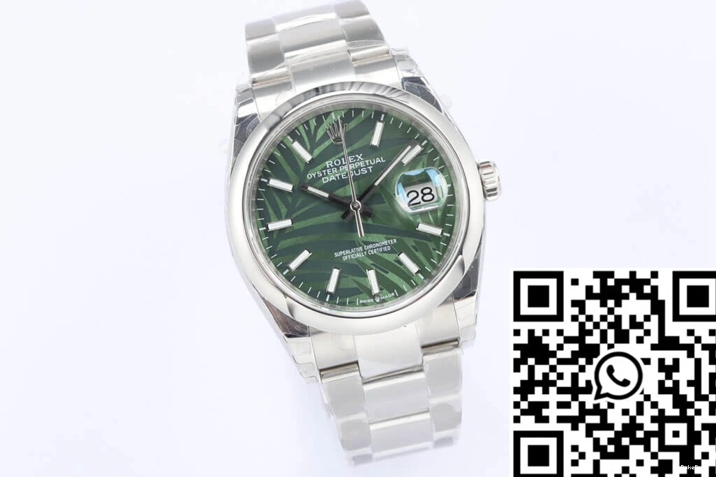 Datejust Leaf Olive Pattern M126200-0020 Palm Factory Rolex Green EW Dial 1118
